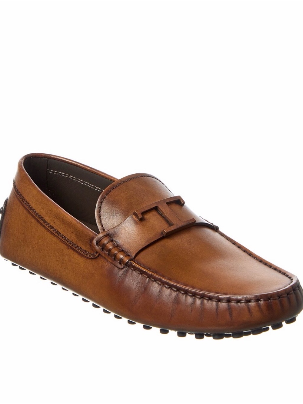 Tod's Tan Leather Driving Loafers
